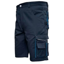 Mens Cargo Work Shorts Multi Pockets Summer COMBAT SHORT Black & Navy Heavy Duty
