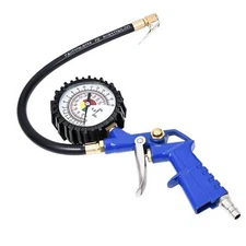 Tire Inflator with Pressure Gauge 220 PSI Air Chuck with Hose and Quick Conne...