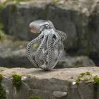 Elegant 925 Sterling Silver Unique Fashion Jewelry Charms Octopus Ring Size 7.5