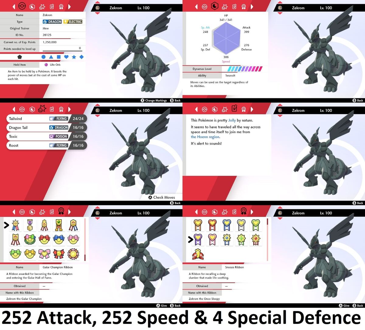 Pokemon Sword and Shield Zekrom 6IV-EV Trained – Pokemon4Ever