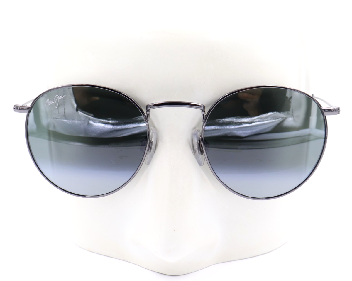 New Maui Jim PUKAUA Black Metal Round Sunglasses MJ0667S-001 / 667