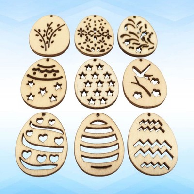 100 Pcs Ostern Basteln Eier Holzscheiben Für Handwerk Osterbasteleien Kinder