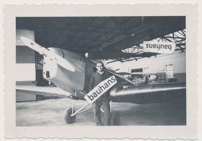 Foto Böblingen Flugplatz Halle 3, Flugzeug Klemm L 25  Bordmonteur  (2789n)