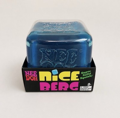 Nee Doh Nice Berg Iceberg Super Solid Squishy Tactile Squeeze Toy Blue