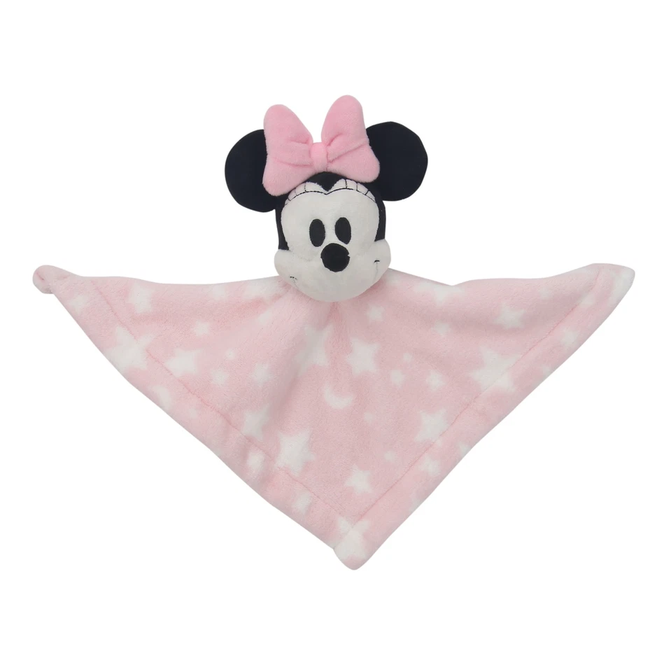 Manta/Lovey de seguridad Lambs & Ivy Disney Baby Minnie Mouse estrellas rosas Foto 3 de 4