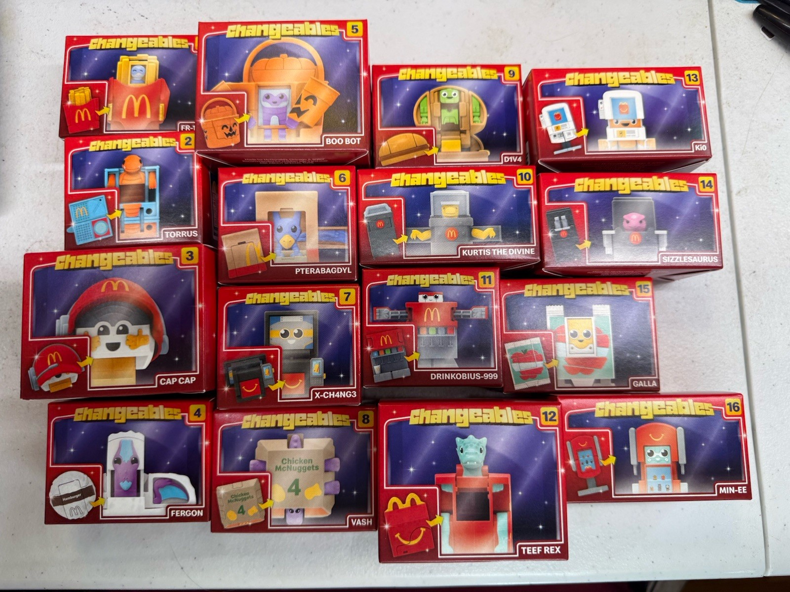 McDonalds Happy Meal toys Changeables Complete Set 2026 Of Sixteen/Singles Toys