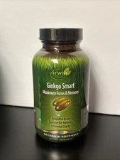 Irwin Naturals Ginkgo Smart 60 Liquid Soft Gels Exp 1/2027