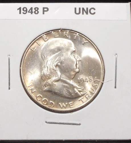 1948-P Franklin Half Dollar -- Nece Uncirculated