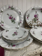 Fine China Gorgeous Lynn’s Victorian Rose 9 Piece Set