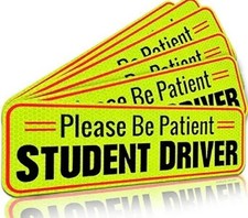 3 Pcs Student Driver Car Magnet Reflective  10" New Driver Magnet for Car - Stu