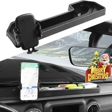 Dash Phone Holder w/ Tray Phone Mount Bracket Fit for 21-24 Jeep Wrangler JL 4xe