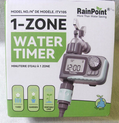 New in Box RainPoint  1-Zone Water Timer, Automatic Irrigation Controller Garden