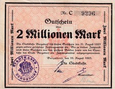 Bergedorf - Stadt - 2 Millionen Mark - KN 4st - Keller 315.d.
