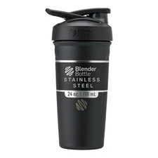 	BlenderBottle Strada Shaker Cup Stainless Steel 24-Ounce Black	