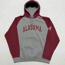 Alabama Crimson Tide Hoodie Mens Large Gray NCAA Football Pullover Sweatshirt