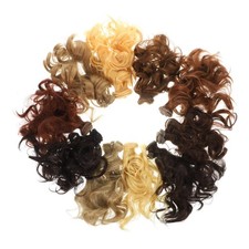 Doll Hair Wefts Curly Hair Extensions for Doll Rerooting Diy Crafts 39.37In H...