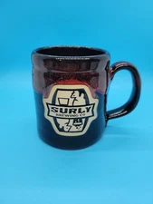 Rare Surly Brewing Co Deneen Pottery 2016 hand thrown 12 oz coffee tea mug 4" 