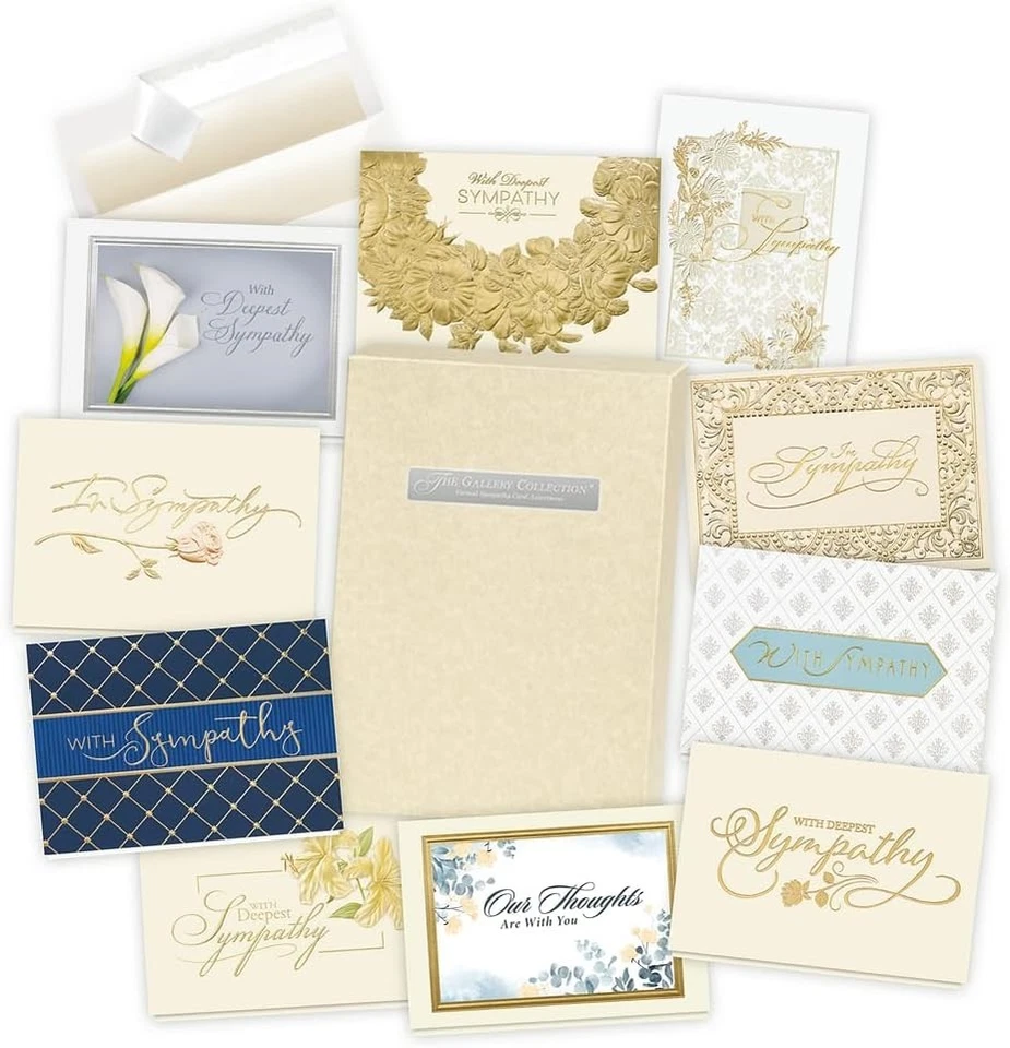 Luxury Sympathy Greeting Card Set - 35 Cards with Foil Accents & Embossing - Image 3 of 4