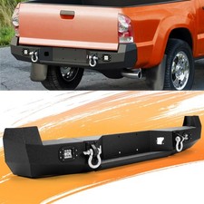HECASA For 2005-2015 Toyota Tacoma New Steel Rear Bumper W/LED Lights & D-Rings
