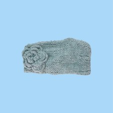Girls Knit Headband Flower Hair Band Crochet Cable Kids Winter Warm Cute Style