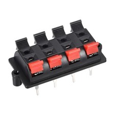 Spring Push Release Socket 2 Row 8 Position Speaker Terminal 2.5mm Hole Dia