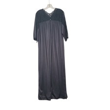 Dixie Belle Night Gown and Robe Size Large 38-40 Black Brown 2 Pc Vintage