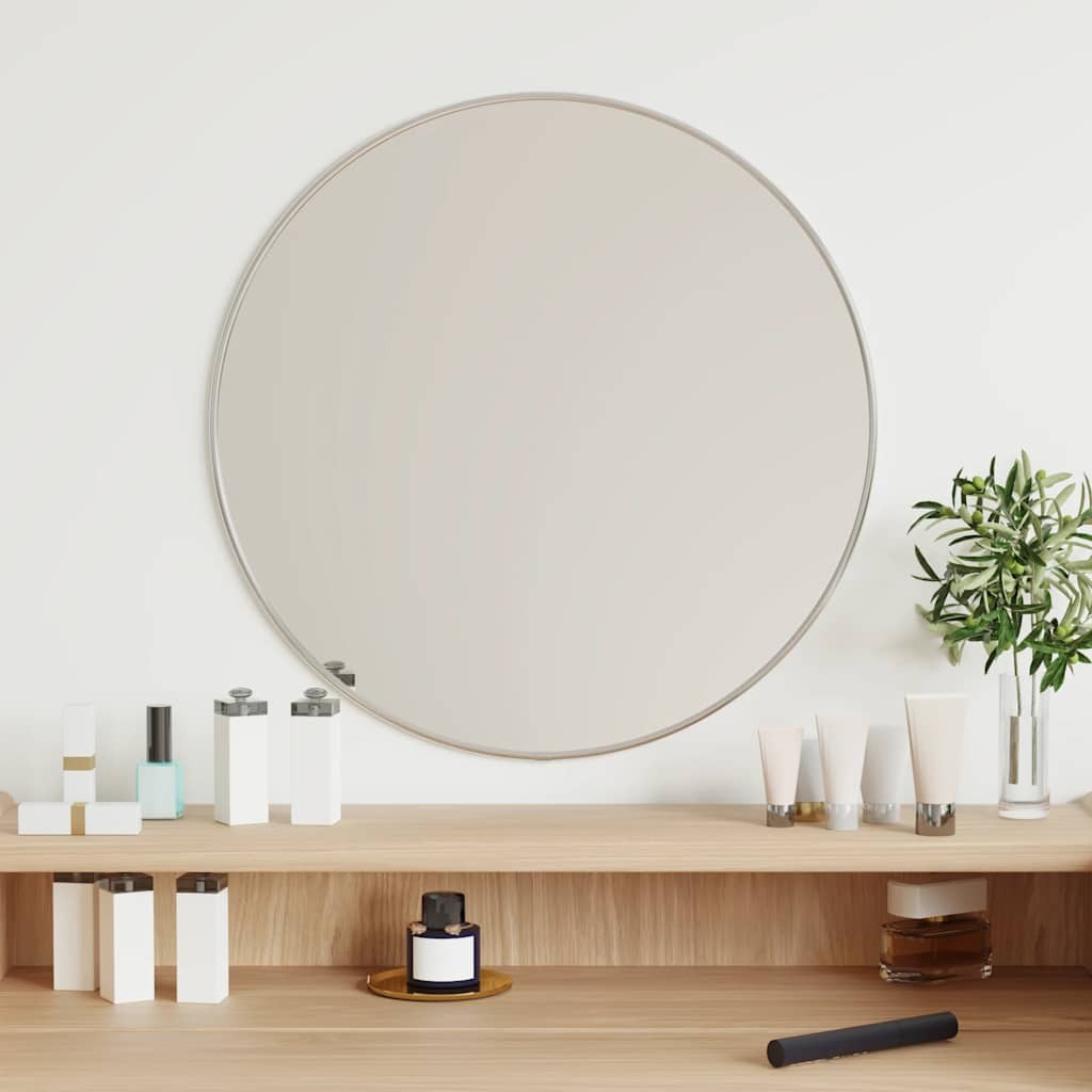 vidaXL Specchio Parete Argento Ø 50 cm - Elegante Specchio Rotondo Bagno