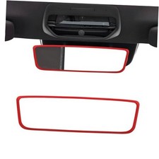Car Rear View Mirror Protector Frame, Silicone Rearview Edge Protective Red