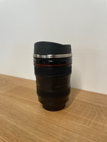 Caniam Camera Lens Coffee Travel Mug Cup Black - Picture 2 of 10