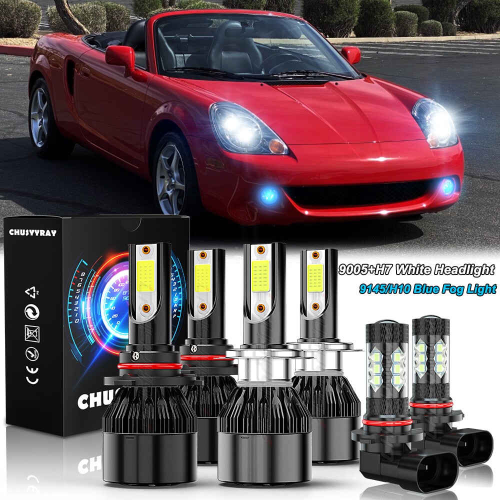 Lilly　0923 For Toyota MR2 Spyder 2003-2005 6x LED Headlight Hi/Low Beam Fog