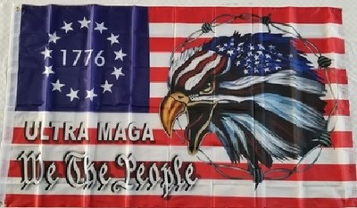 3X5 ULTRA MAGA BETSY ROSS 1776 WE THE PEOPLE BALD EAGLE FLAG BANNER 100D