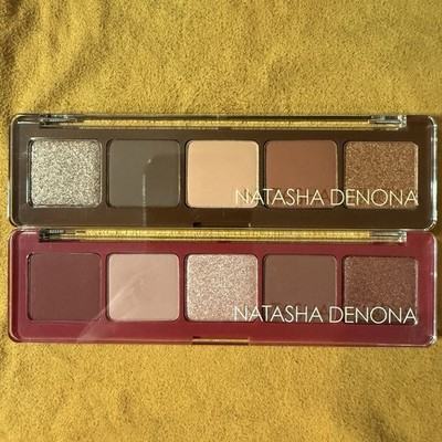 Lot of 2 Natasha Denona Eyeshadow Palettes  Alloy  And  Cupid  New 5 Pan Set