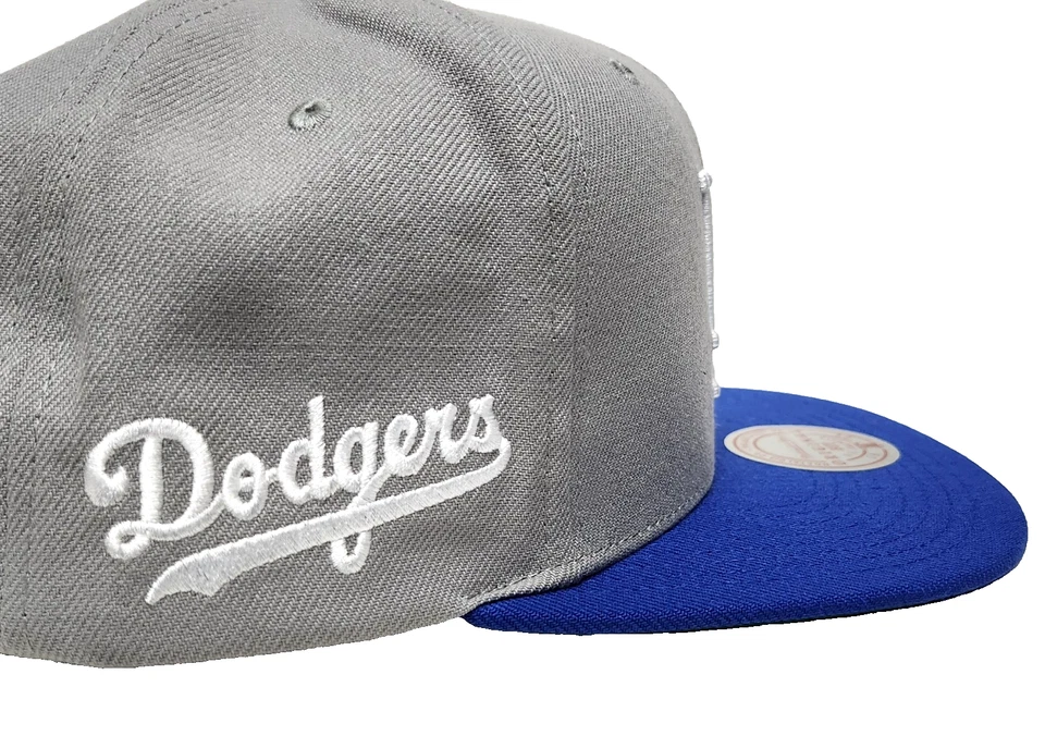 LA Dodgers Hat Mitchell & Ness Royal Gray Team Logo Liberty Snapback MLB Cap New - Image 2 of 4