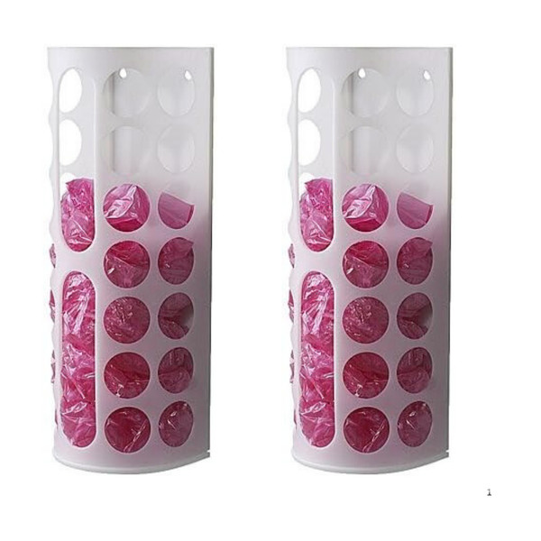 2x IKEA VARIERA Dispensador de Bolsas de Plástico Blanco Soporte de Almacenamiento de Cocina Organizador