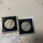 two half walking liberty half dollar coins silver / 1935 -1945