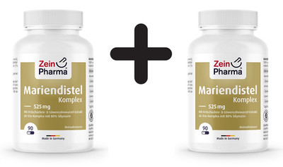2 x Zein Pharma Milk Thistle Complex, 525mg - 90 caps (222,17 EUR/kg)