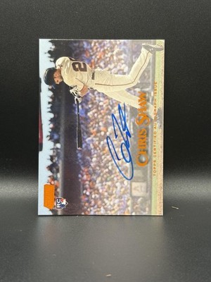 #SCA-CS Chris Shaw 2019 Stadium Club SN,AU Auto #/5 Giants Auto Orange