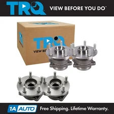 TRQ Wheel Hub Bearings Assembly Set Front & Rear Fits Subaru