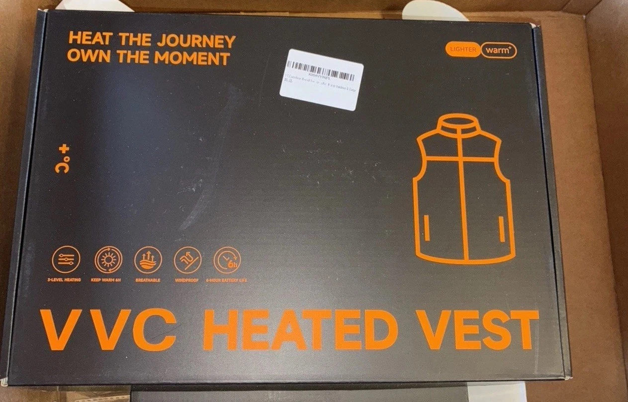 Men and Women's Lightweight Heated Vest with Battery Pack, Xl Large
