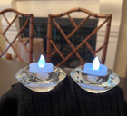 New Pair of Crystal Diamond Votive Candle Holder Bridal Holiday — photo 1