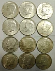 Lot of 12 Kennedy 90% Silver 1964 Half Dollars