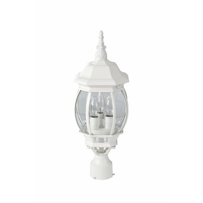 Nuvo Lighting 60/897 Central Park 3 Light 21 inch White Outdoor Post Lantern