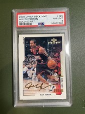 2000-01 Upper Deck MVP Gold Script /100 Allen Iverson #125 Rare Parallel PSA 8