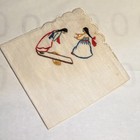 Swiss Made Embroidered Cotton Handkerchief Figures Scalloped Edge Multicolor v — photo 1