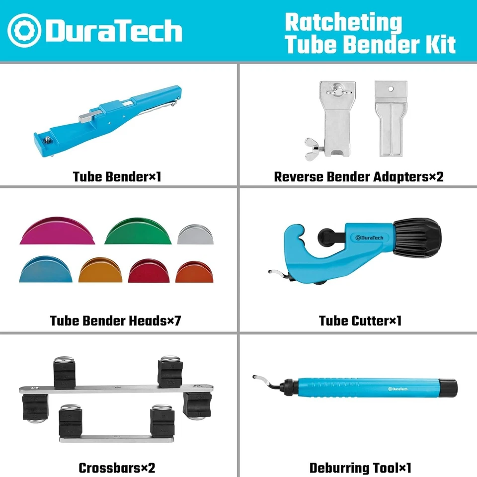 Pipe Bending Tools Set - 90° Forward/Reverse Bender with Cutter & Deburring Tool - Image 4 of 4