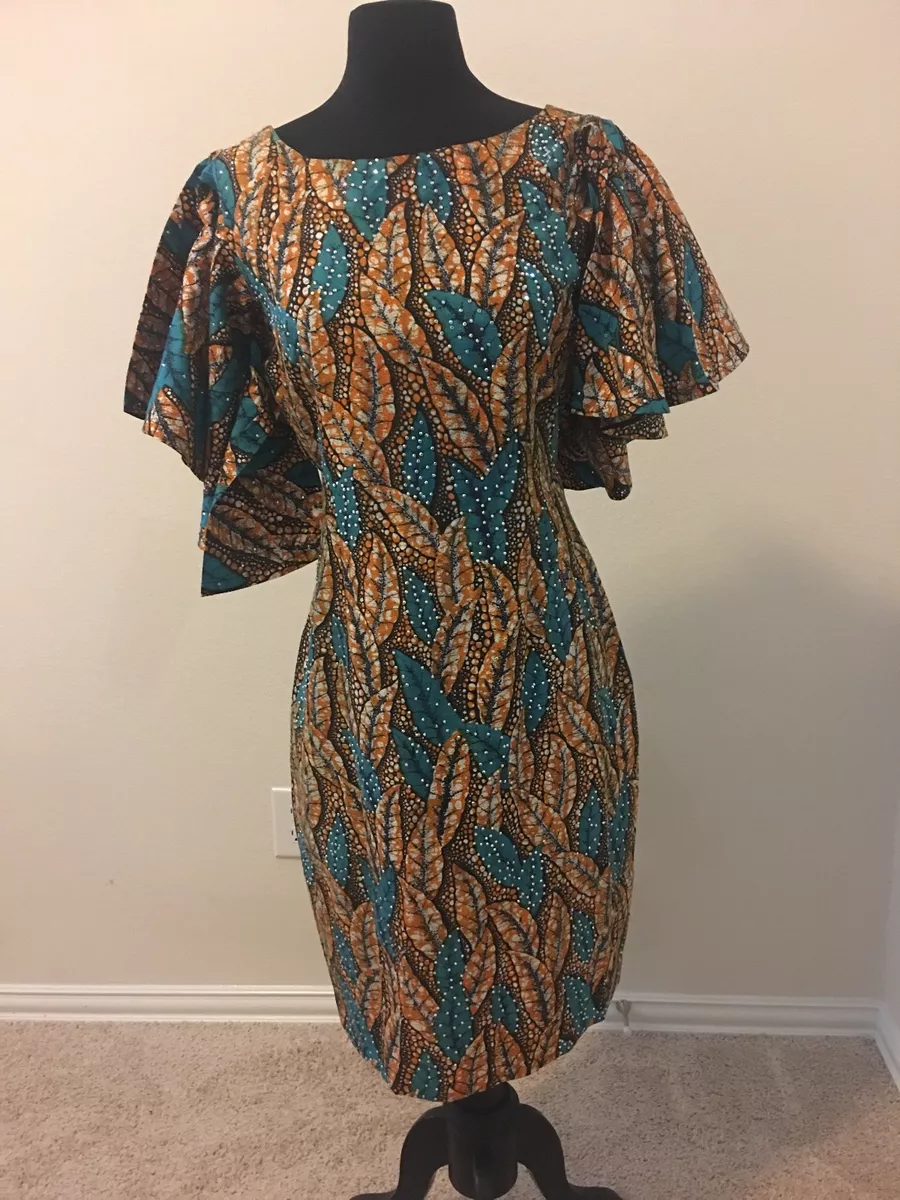 African Print Knee Length Dress USA – Abbiexpress