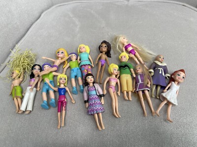 Y2K Lot Of Polly Pocket Dolls Girls Boys 2000s Lot Of 15 Large Variety