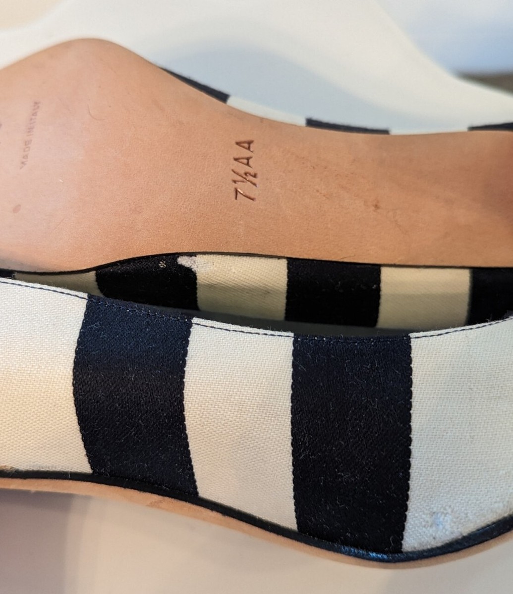 Vintage Escada Black And White Striped Pumps Red Heel