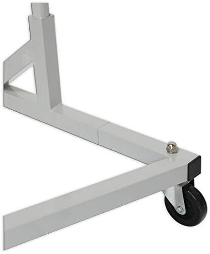 Heavy Duty Kleiderstange 6 Ft X 5 Ft – Silbergrau, 32 Mm Stahlrohr Mit Rollen