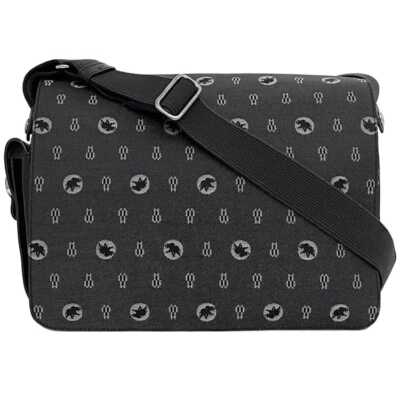 Hunting World Shoulder Bag Black Gray 7・I・1・02 ec-20687 Good